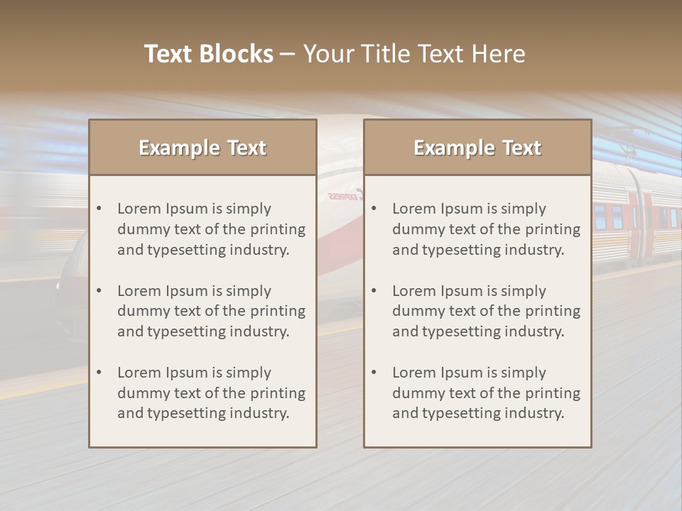 Arrival Road Train PowerPoint Template