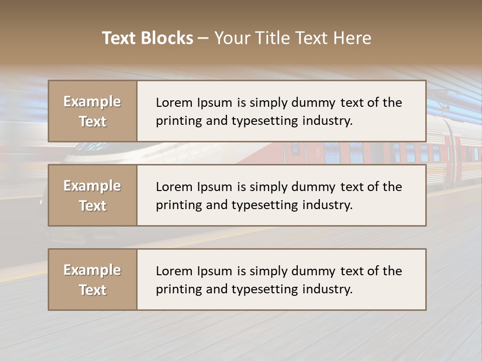 Arrival Road Train PowerPoint Template