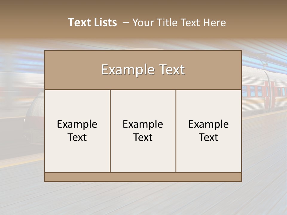 Arrival Road Train PowerPoint Template