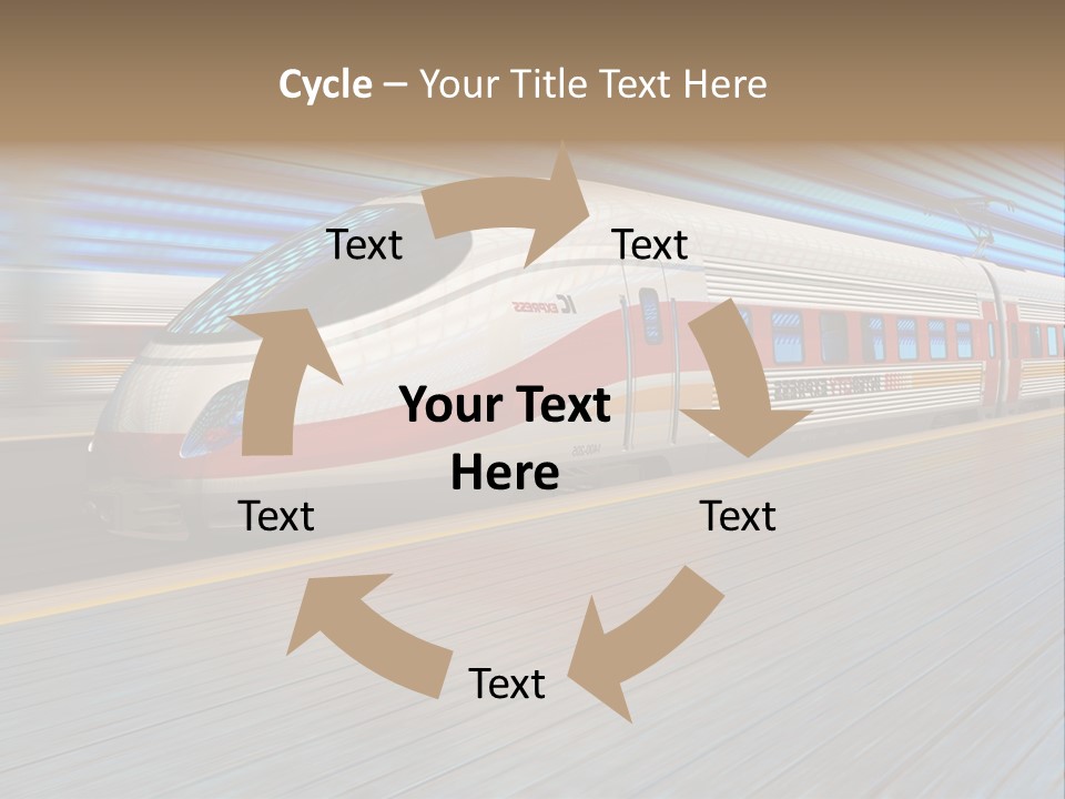 Arrival Road Train PowerPoint Template