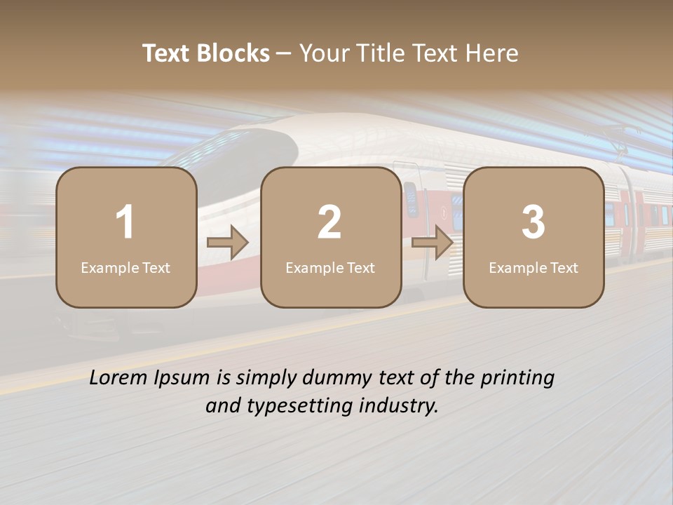 Arrival Road Train PowerPoint Template