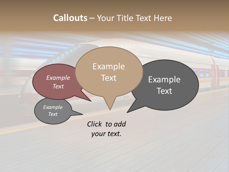 Arrival Road Train PowerPoint Template