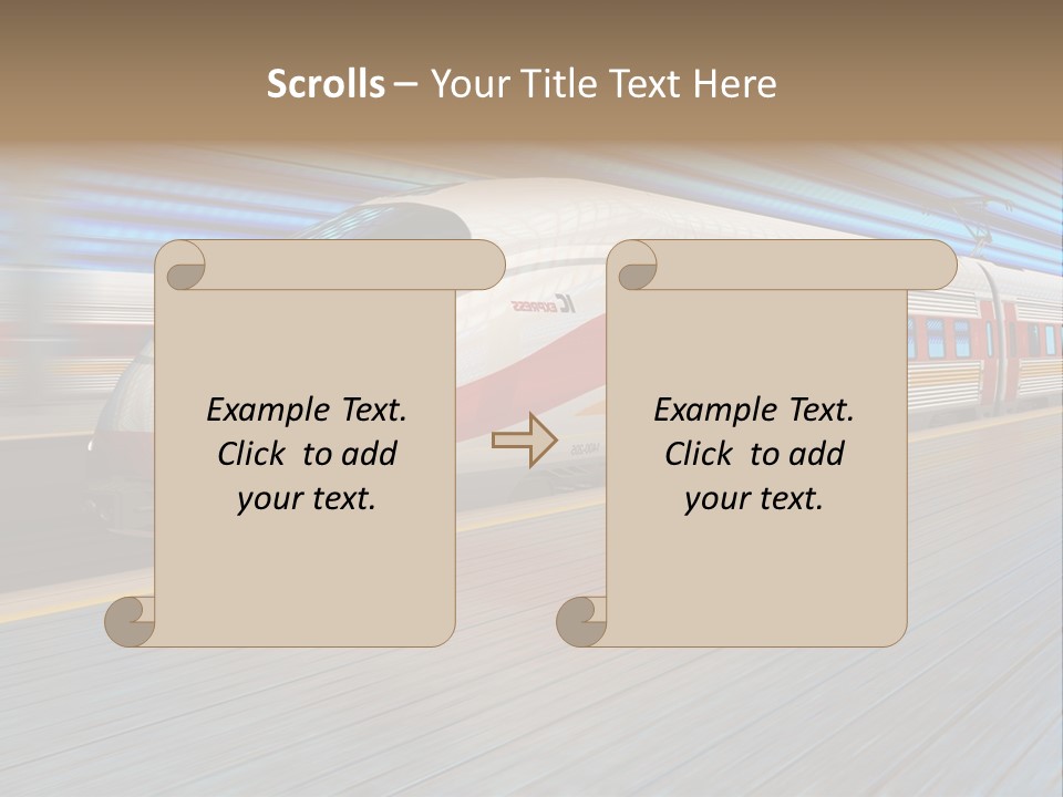 Arrival Road Train PowerPoint Template