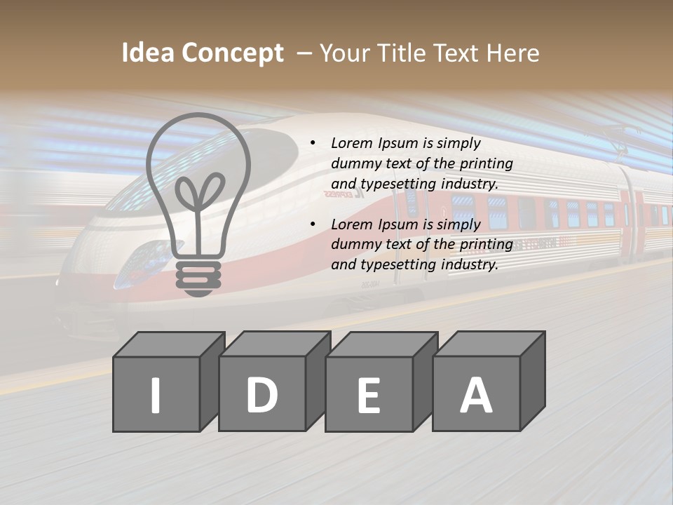Arrival Road Train PowerPoint Template