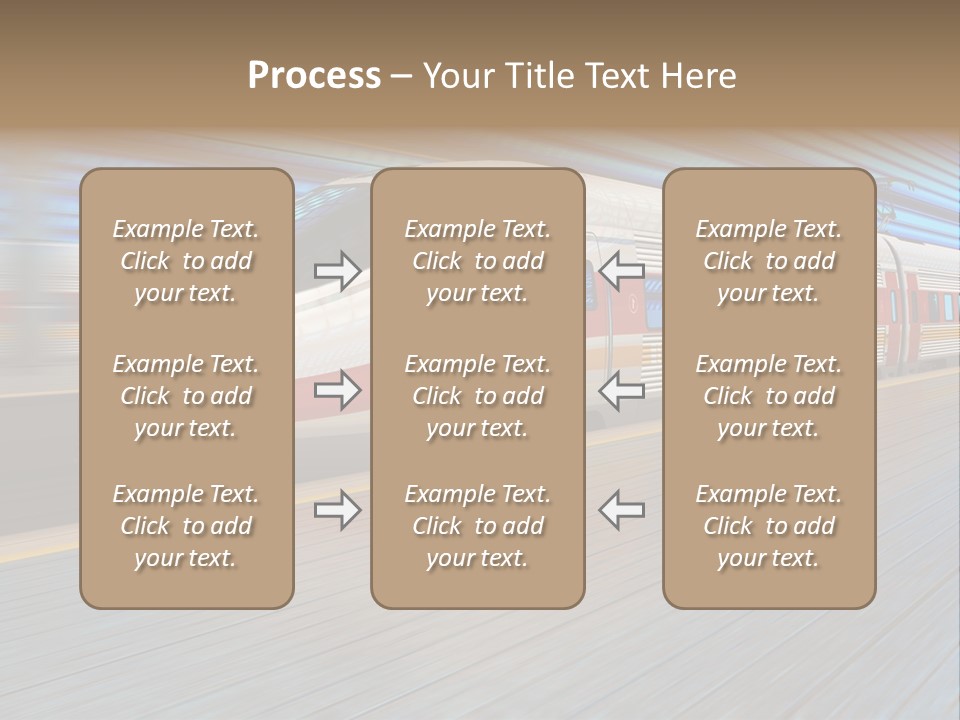 Arrival Road Train PowerPoint Template