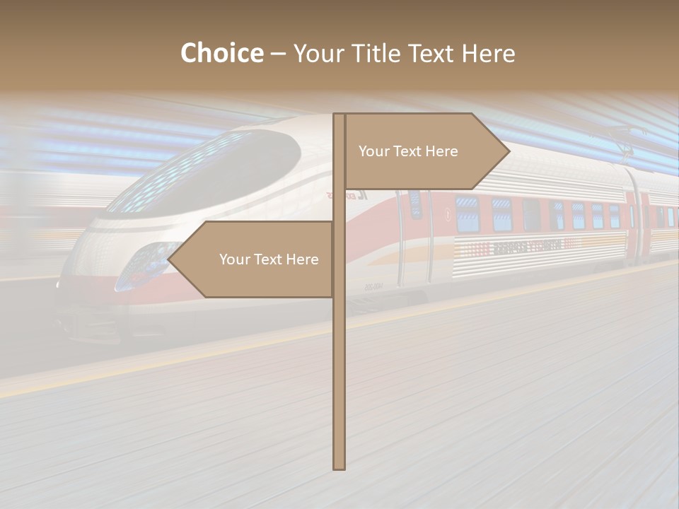 Arrival Road Train PowerPoint Template