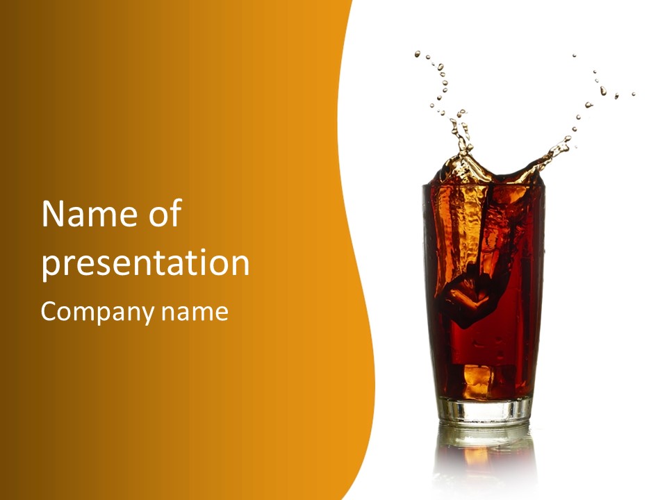 Reflection Liquid Beverage PowerPoint Template