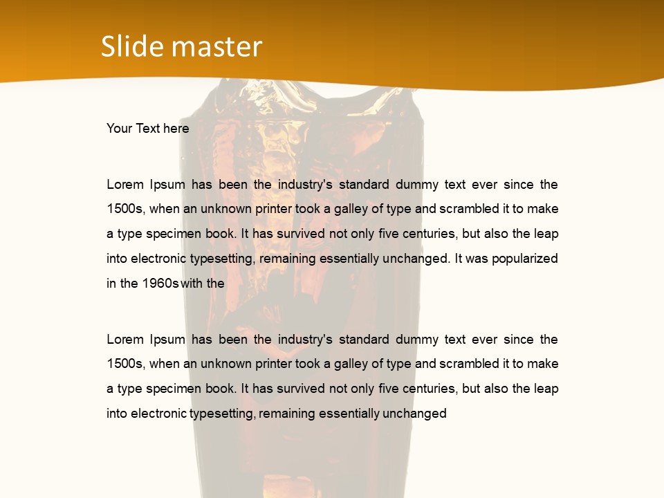 Reflection Liquid Beverage PowerPoint Template