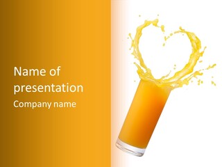 Orange Juice Isolated PowerPoint Template