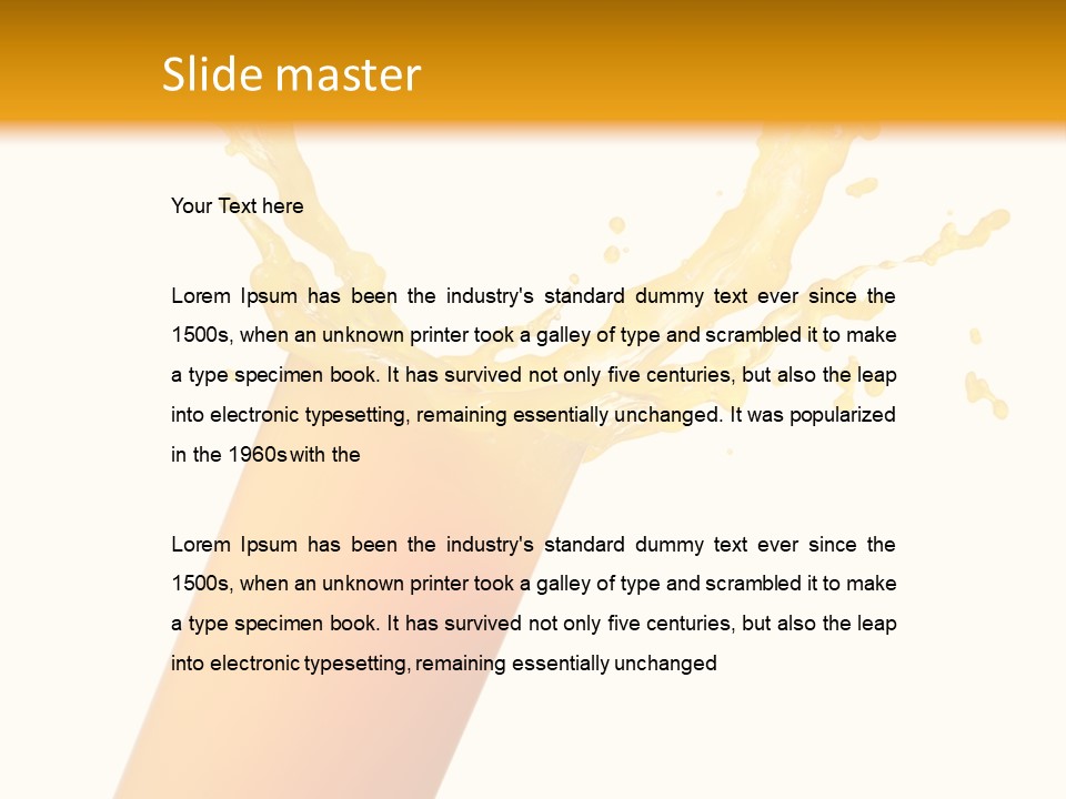 Orange Juice Isolated PowerPoint Template