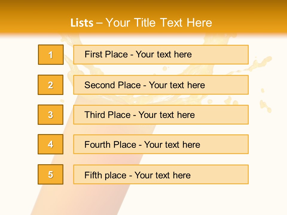 Orange Juice Isolated PowerPoint Template