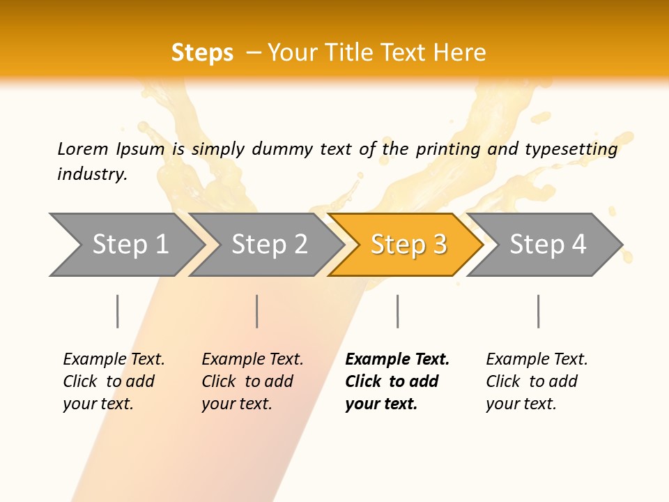 Orange Juice Isolated PowerPoint Template
