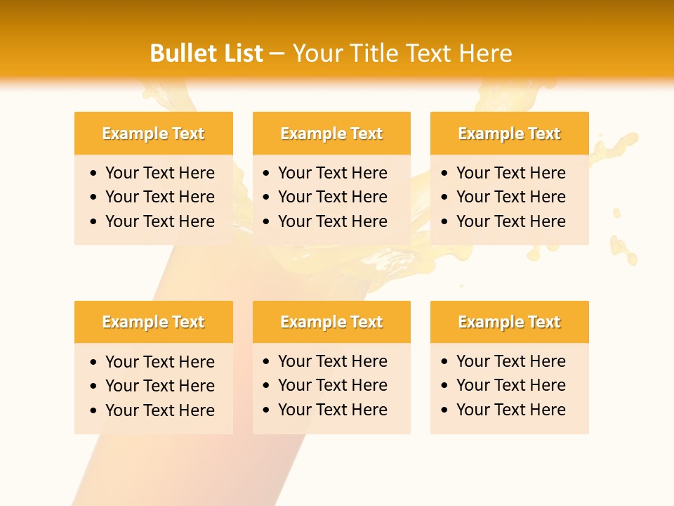 Orange Juice Isolated PowerPoint Template