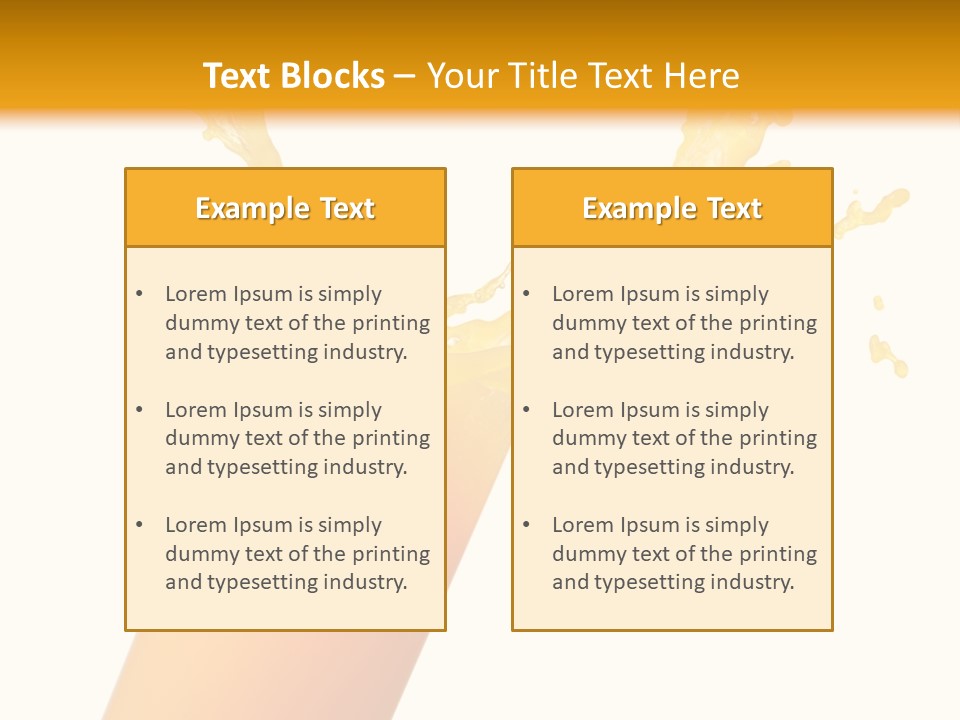 Orange Juice Isolated PowerPoint Template