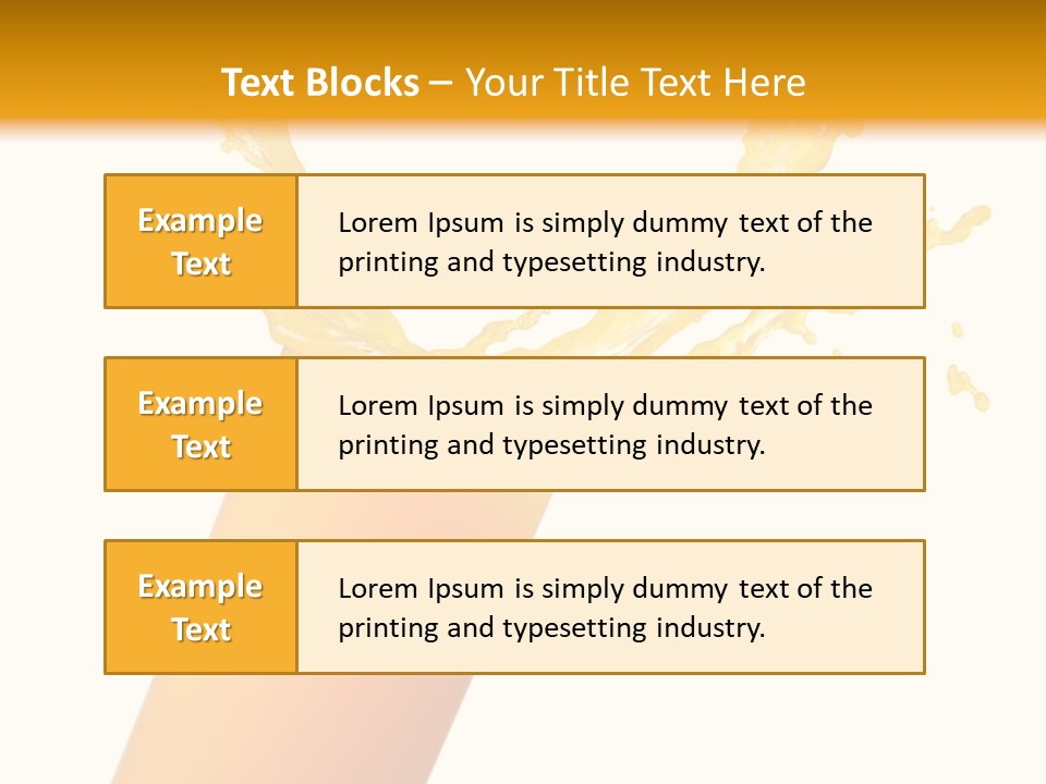 Orange Juice Isolated PowerPoint Template