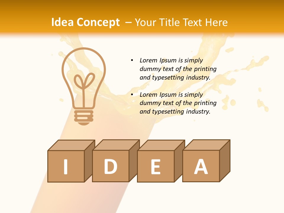 Orange Juice Isolated PowerPoint Template