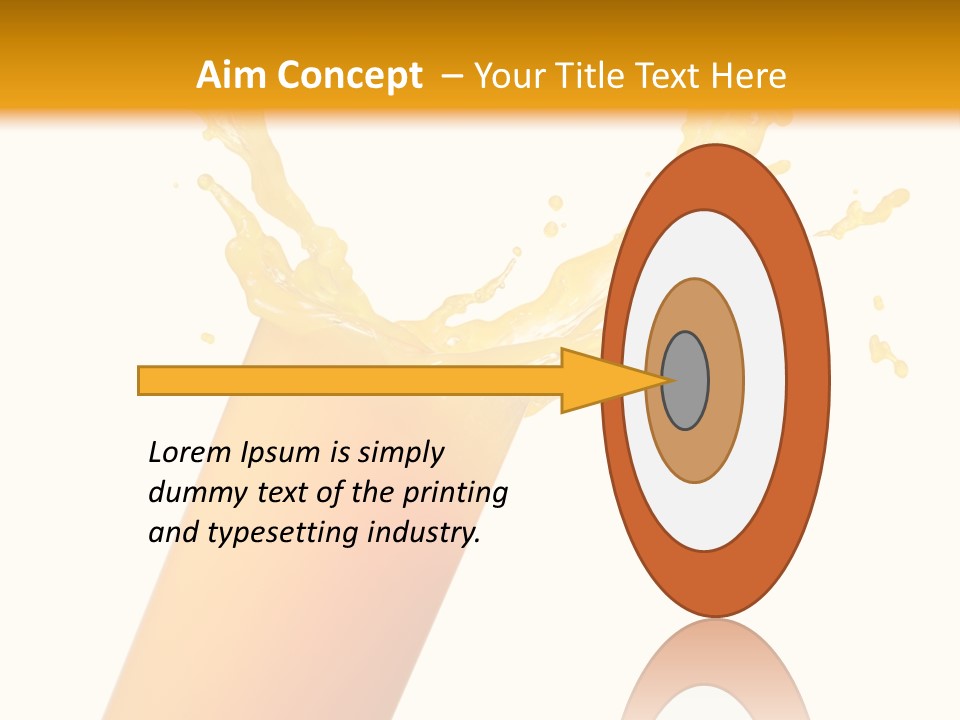 Orange Juice Isolated PowerPoint Template