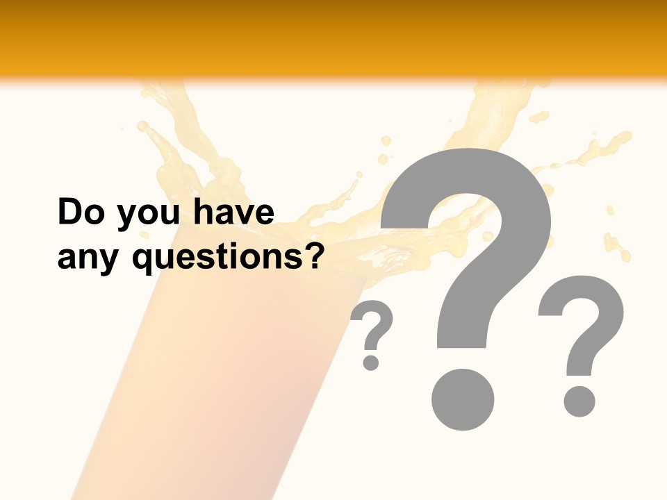 Orange Juice Isolated PowerPoint Template