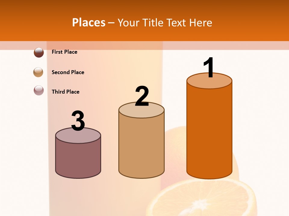 Drink White Background Orange PowerPoint Template