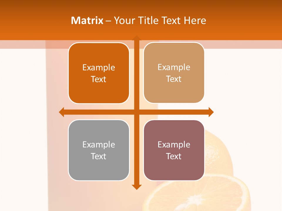 Drink White Background Orange PowerPoint Template
