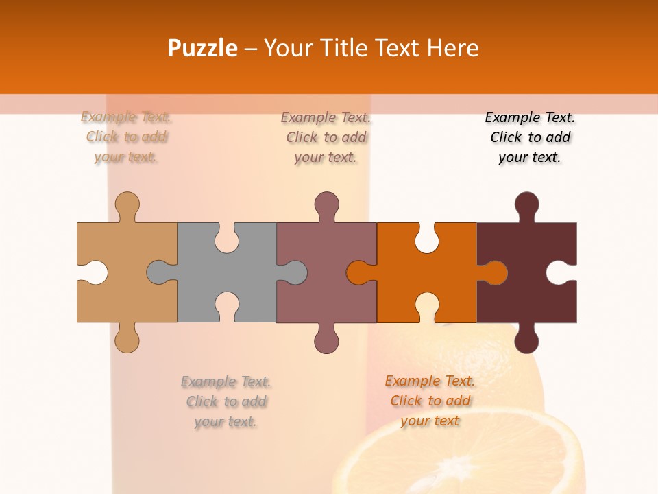 Drink White Background Orange PowerPoint Template