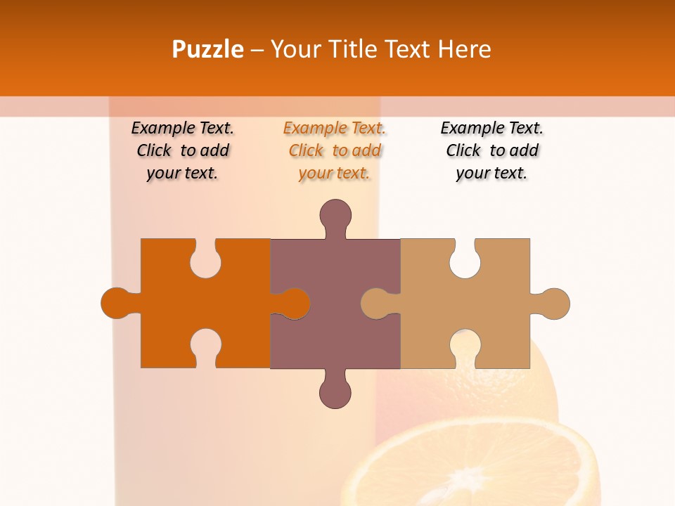 Drink White Background Orange PowerPoint Template