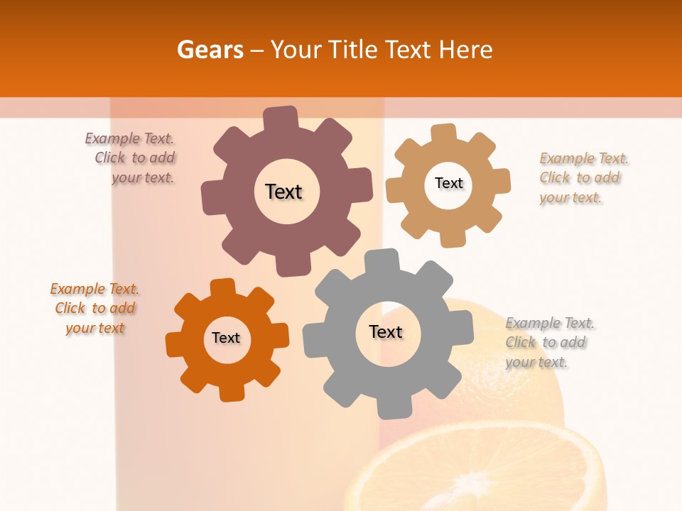 Drink White Background Orange PowerPoint Template