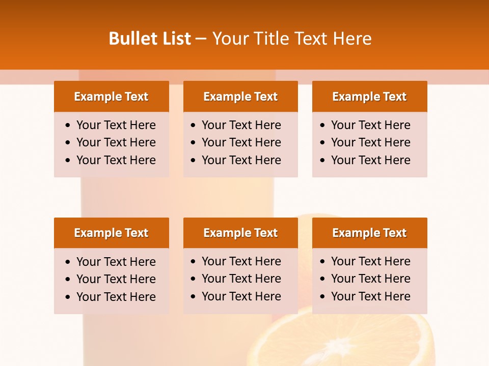 Drink White Background Orange PowerPoint Template