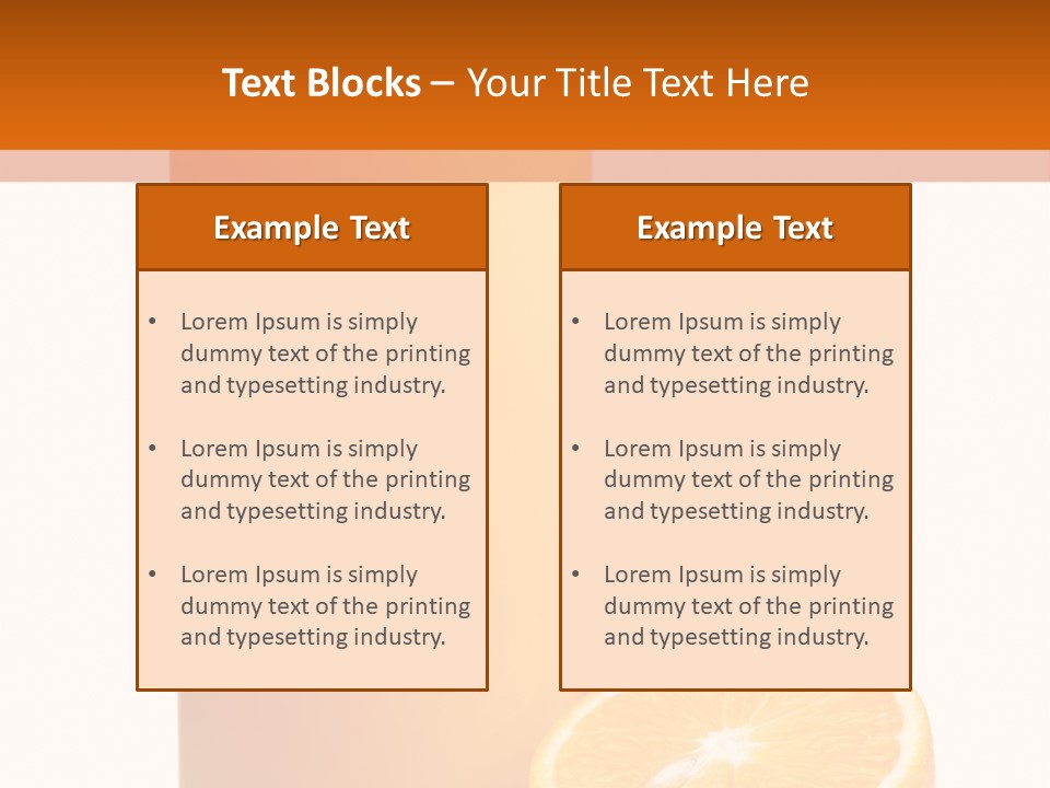 Drink White Background Orange PowerPoint Template