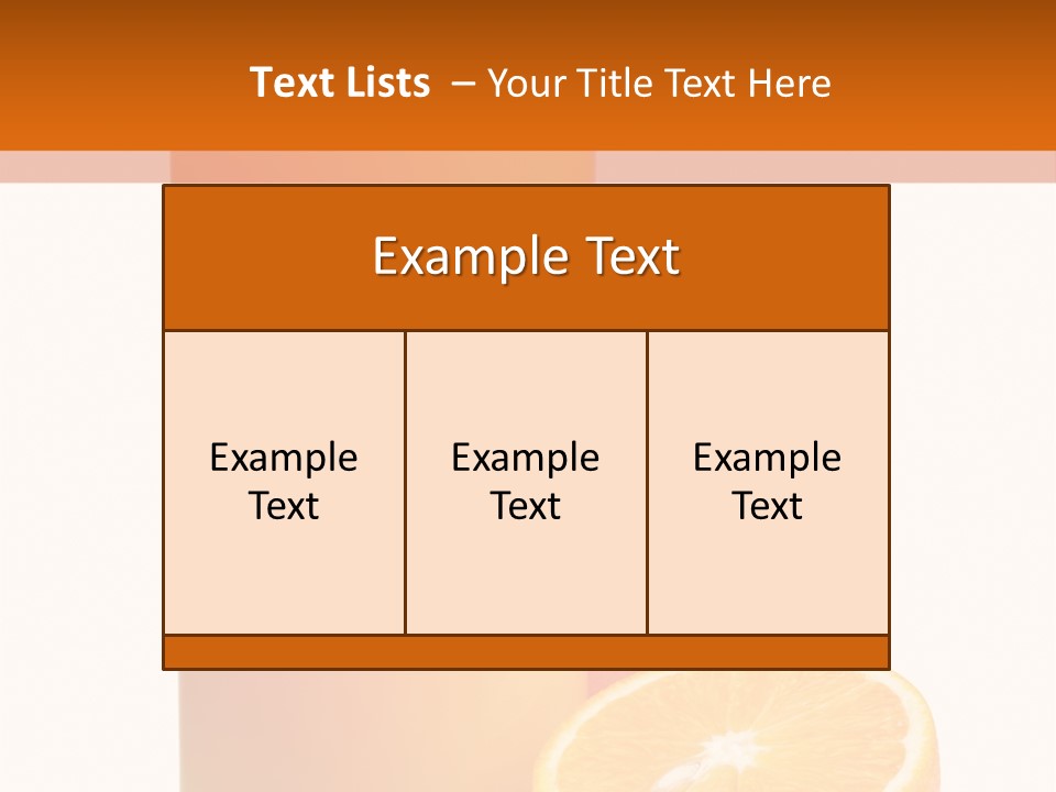 Drink White Background Orange PowerPoint Template