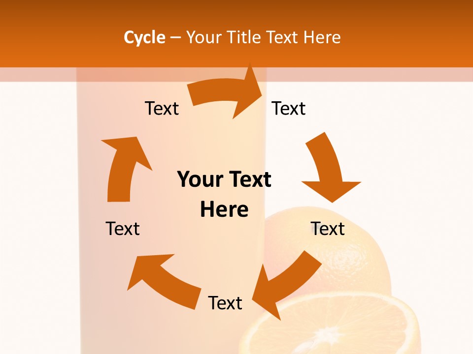 Drink White Background Orange PowerPoint Template