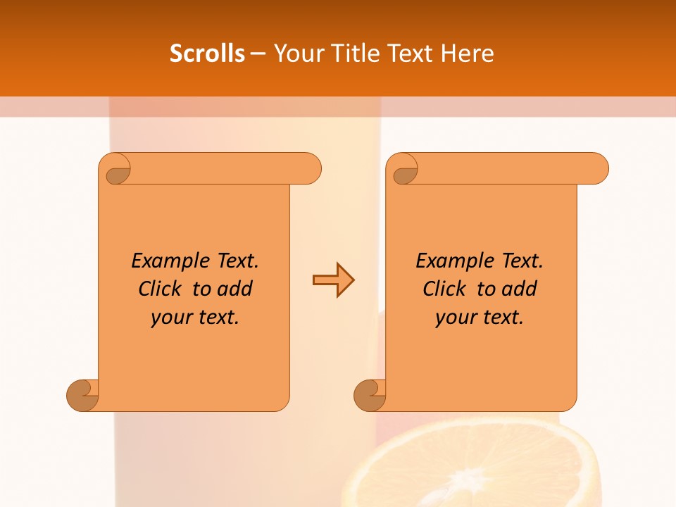 Drink White Background Orange PowerPoint Template