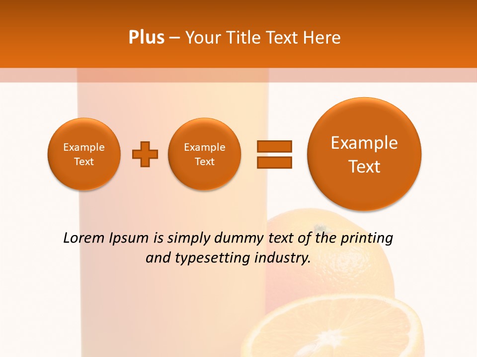Drink White Background Orange PowerPoint Template