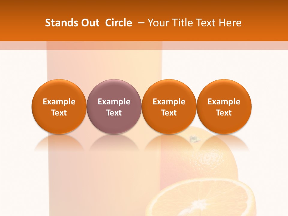 Drink White Background Orange PowerPoint Template