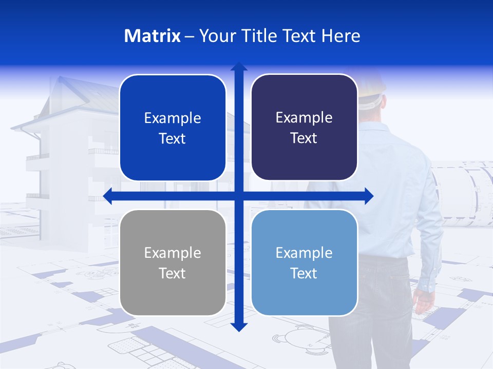 Stading Helmet Worker PowerPoint Template
