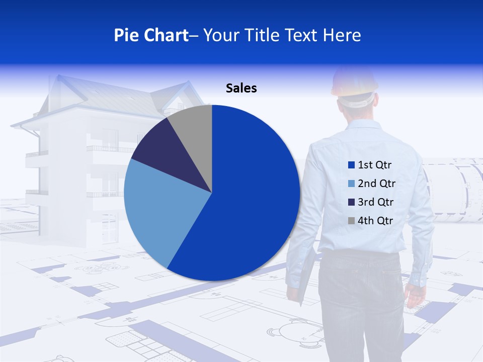 Stading Helmet Worker PowerPoint Template