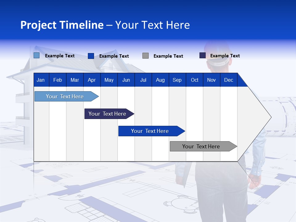 Stading Helmet Worker PowerPoint Template