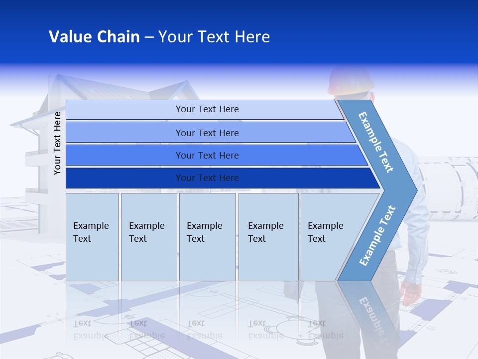Stading Helmet Worker PowerPoint Template