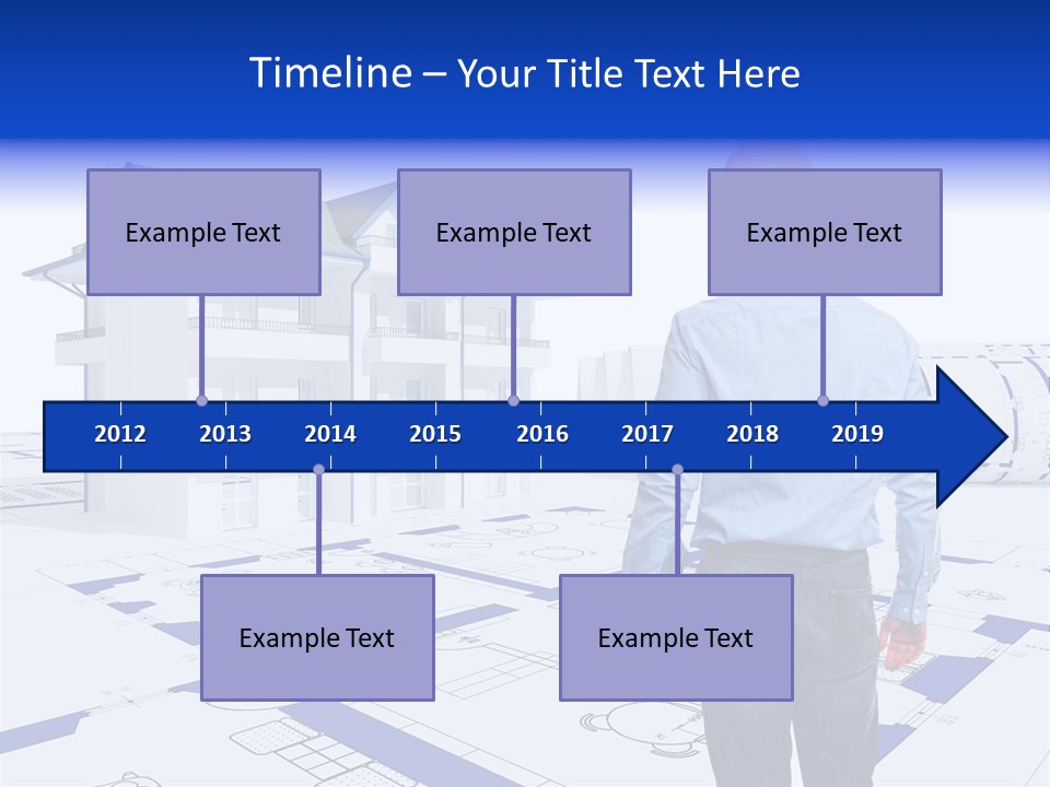 Stading Helmet Worker PowerPoint Template