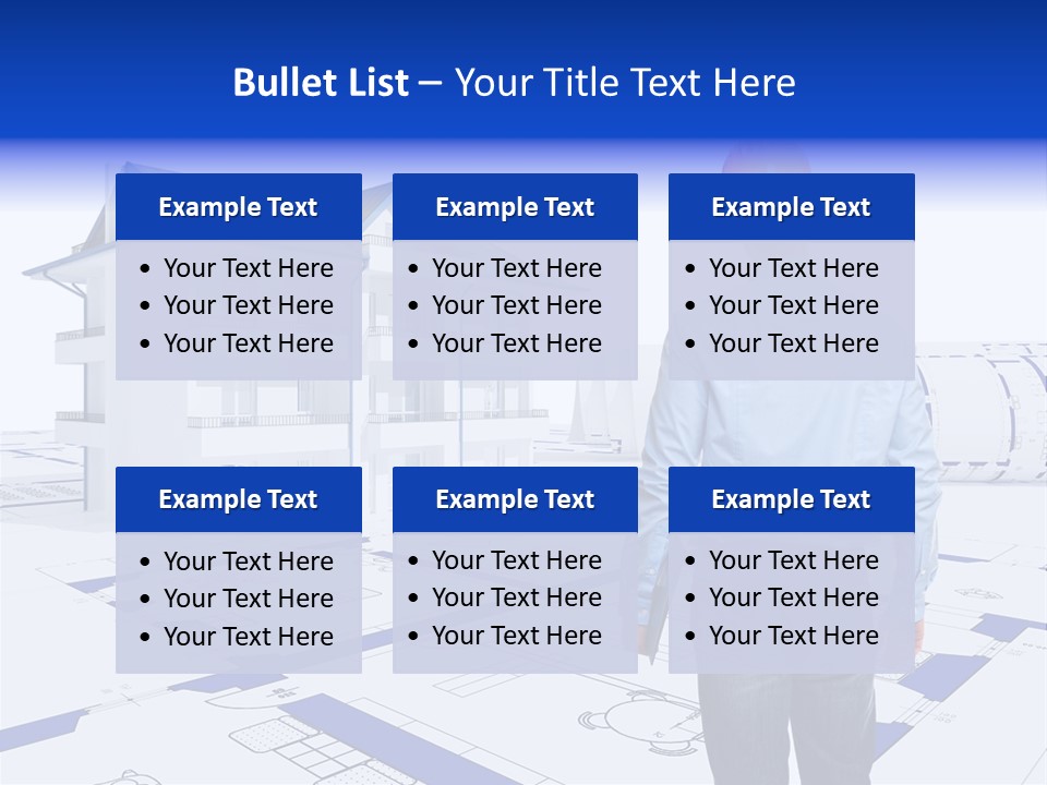 Stading Helmet Worker PowerPoint Template