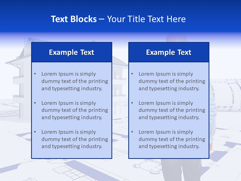 Stading Helmet Worker PowerPoint Template