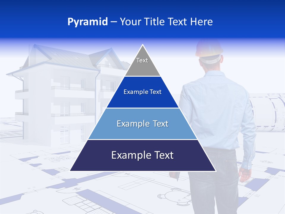 Stading Helmet Worker PowerPoint Template