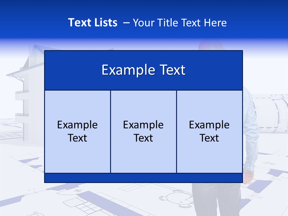Stading Helmet Worker PowerPoint Template