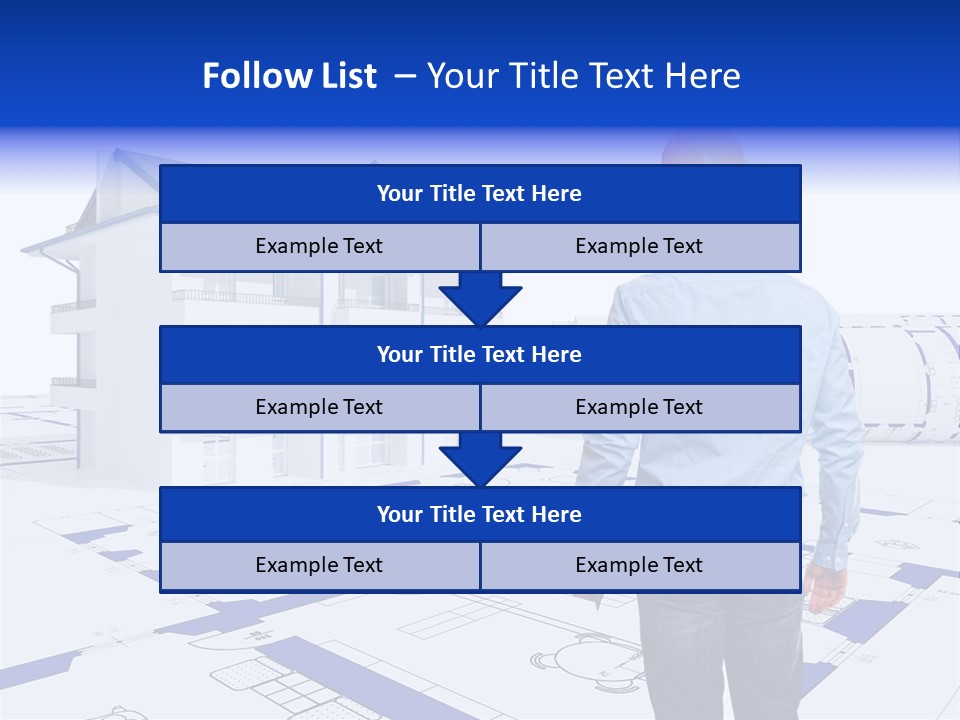 Stading Helmet Worker PowerPoint Template