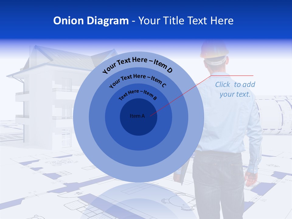 Stading Helmet Worker PowerPoint Template