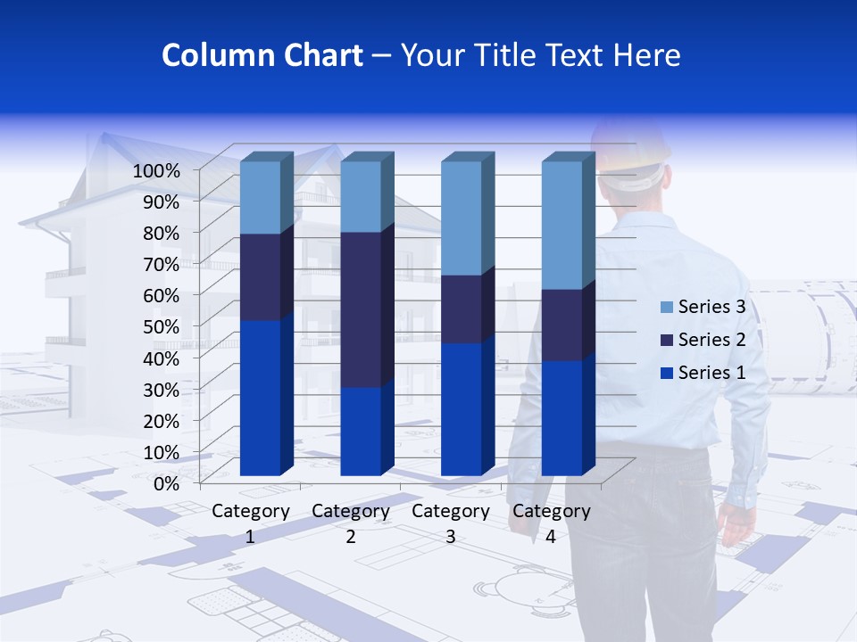 Stading Helmet Worker PowerPoint Template