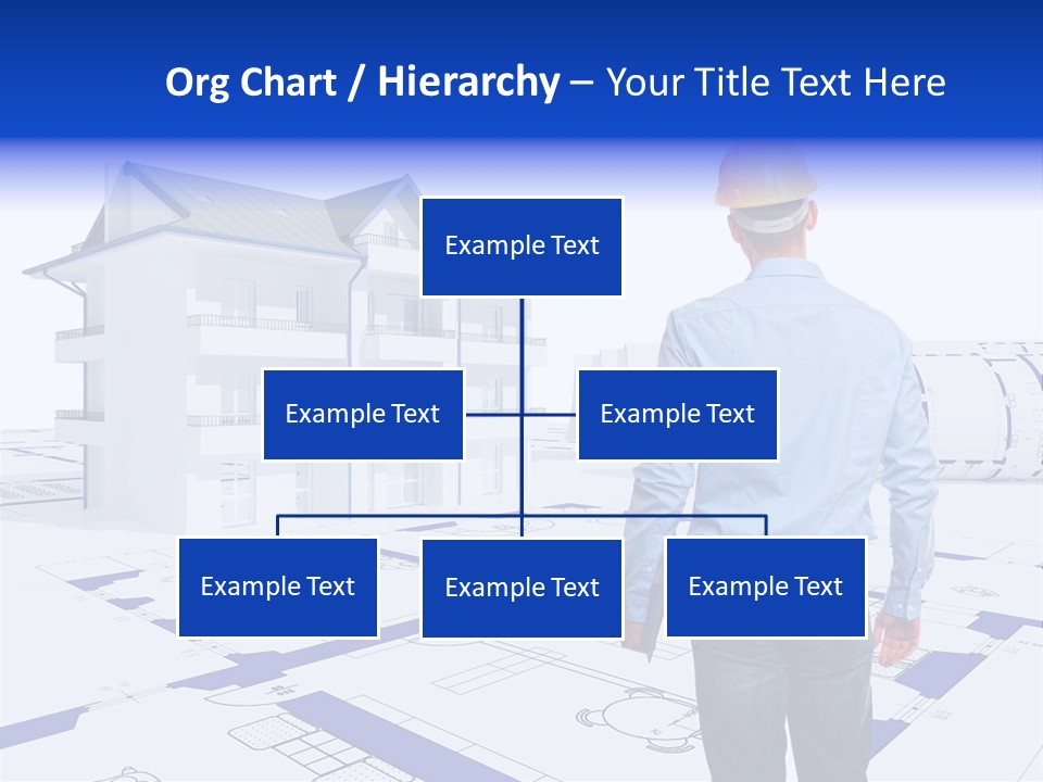 Stading Helmet Worker PowerPoint Template