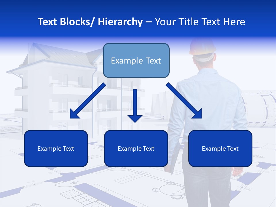 Stading Helmet Worker PowerPoint Template