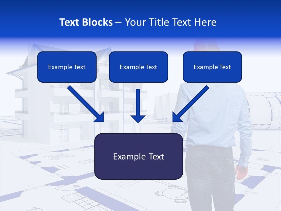 Stading Helmet Worker PowerPoint Template