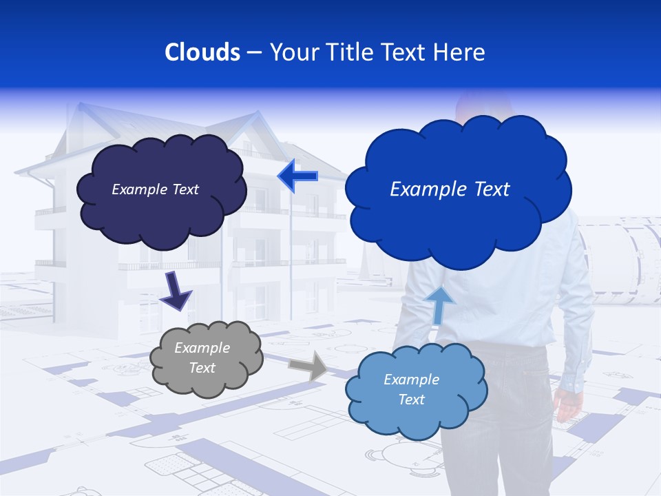 Stading Helmet Worker PowerPoint Template